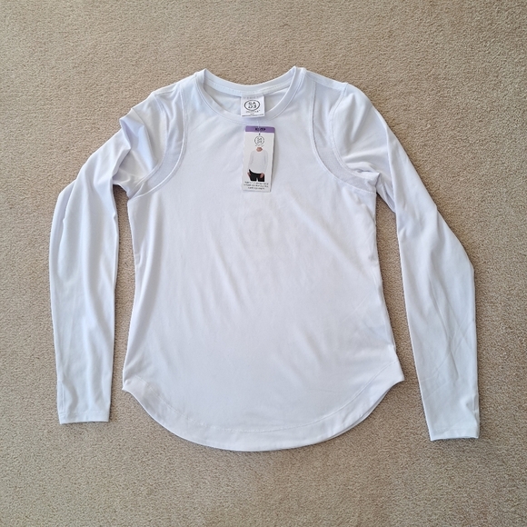 Sage Collective Active Top White Women's XS Long Sleeve Tee Workout - Picture 8 of 8